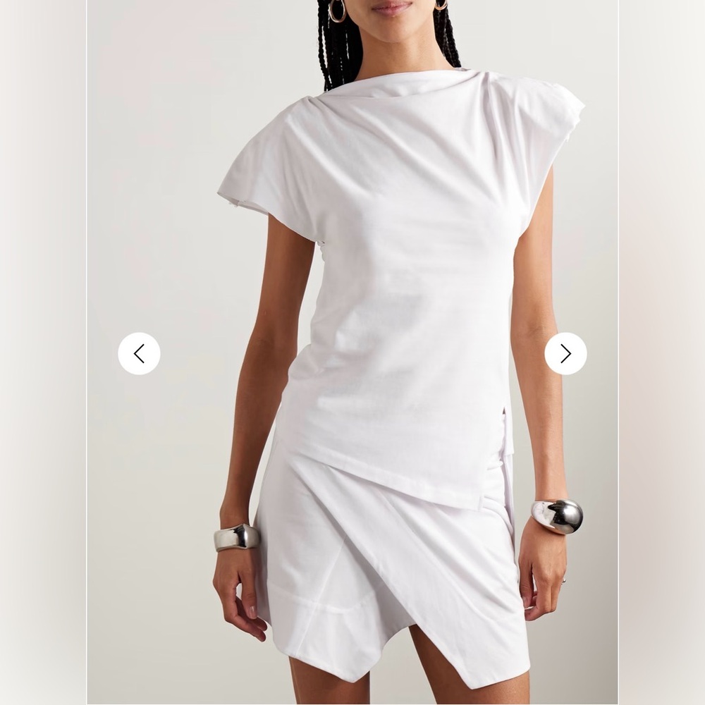 Isabel Marant Sebani Asymmetric Cotton Jersey T-Shirt